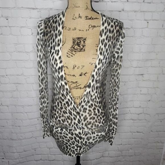 Twelfth Street By Cynthia Vincent Leopard Cardigan - Picture 1 of 15